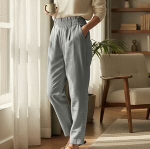 ZARA TRF Collection Paperbag High Waist Trousers Pants S Sage Green